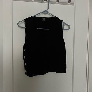 Zara size medium black top- never worn